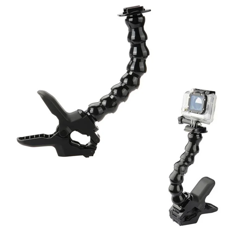 Pince à mâchoire Jaws + Ensemble de montage à bras articulé en 8 sections pour GoPro Xiaoyi SJCAM