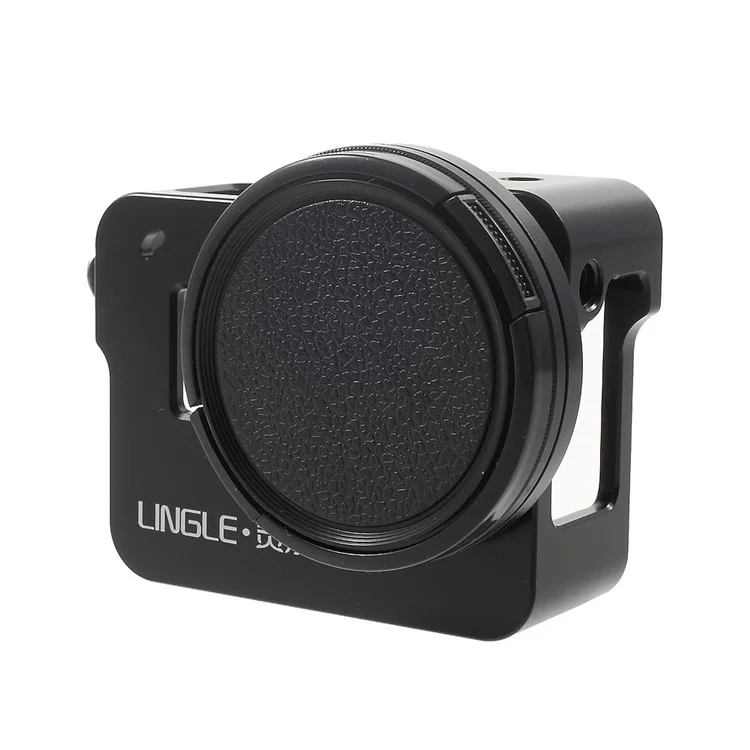 LINGLE UV 52mm Lens Filter Metal Mount Housing Frame Case for GoPro Hero 5 Black (AT627-1) -  Black