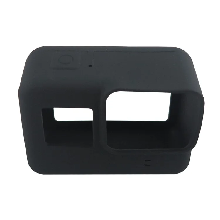 For GoPro Hero6 Black / Hero5 Black Soft Silicone Protective Housing + Lens Cover - Black