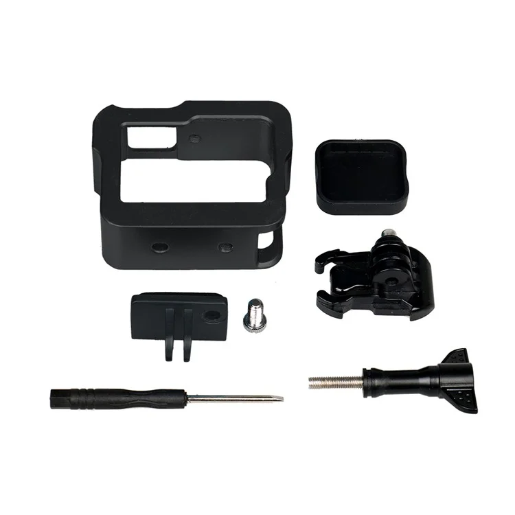Aluminium Alloy Protective Frame Housing Set for GoPro Hero6 Black / Hero5 Black - Black