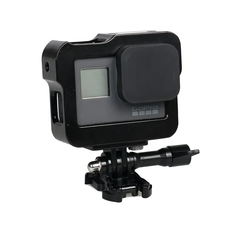 Aluminium Alloy Protective Frame Housing Set for GoPro Hero6 Black / Hero5 Black - Black