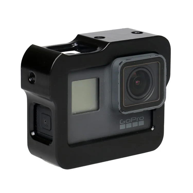 Aluminium Alloy Protective Frame Housing Set for GoPro Hero6 Black / Hero5 Black - Black