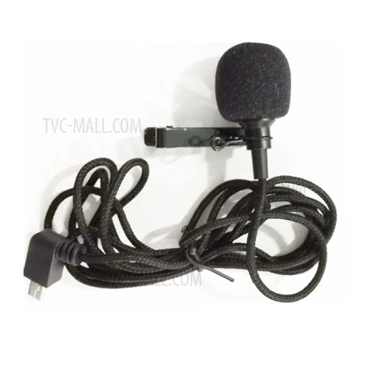 SJCAM External Microphone with Clip for SJCAM SJ6 / SJ7 / SJ360 Action Camera (Short Version) - Black