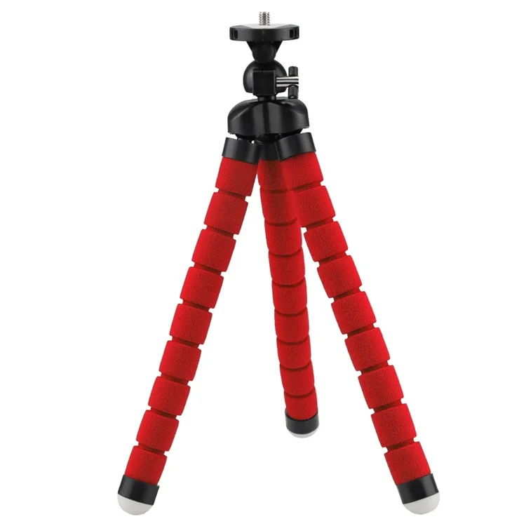 XTGP369 Octopus-like Tripod Stand with 1/4 Screw for Action Cameras, DSLR Cameras, Smartphones - Red