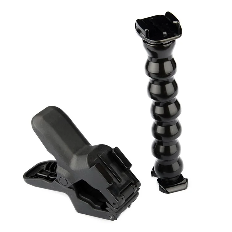 Jaws 7 Joints Clamp Clip Mount + Adjustable Snake Arm Mount for GoPro Hero6 Black/HERO5 Black4/3+/SJ4000/SJ5000/SJ6000/Xiaomi Yi