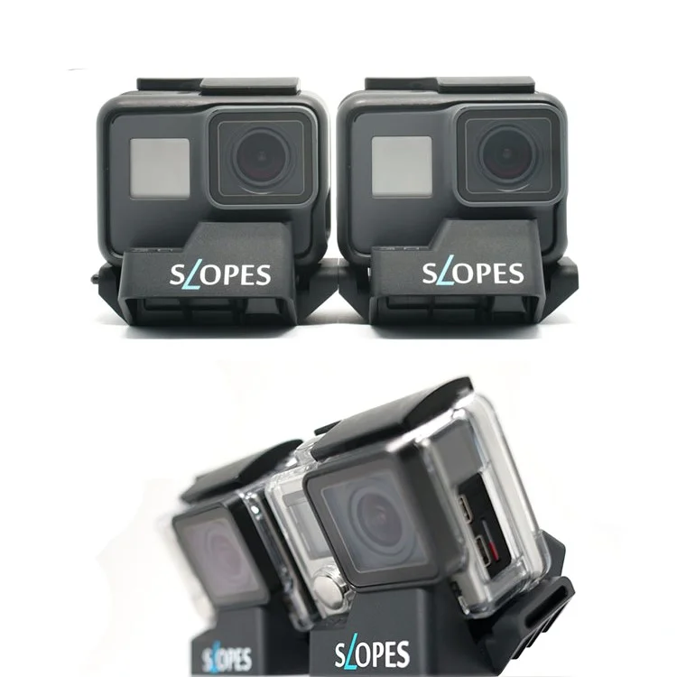 ROGETI Slopes Black Multi-functional 5 Facets Bracket Stand for GoPro Hero6 Black/Hero5 Black/4/3+, Xiaoyi 4K etc. - Black