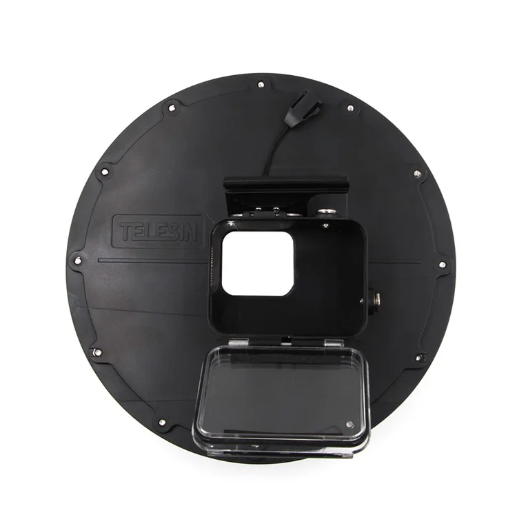 TELESIN GP-T05 GoPro Dome Port with Pistol Trigger Gadget and Floaty Bobber for GoPro Hero5 Black / Hero6 Black - Yellow
