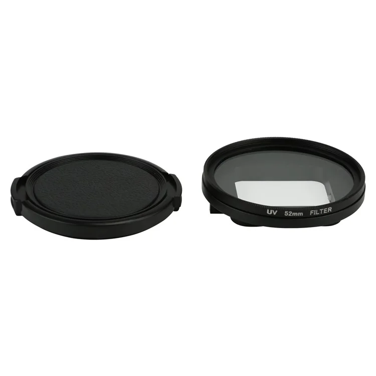 XTGP380 52mm UV Ultra-Violet Filter Lens with Lens Cover and Adapter for GoPro Hero6 Black / Hero5 Black