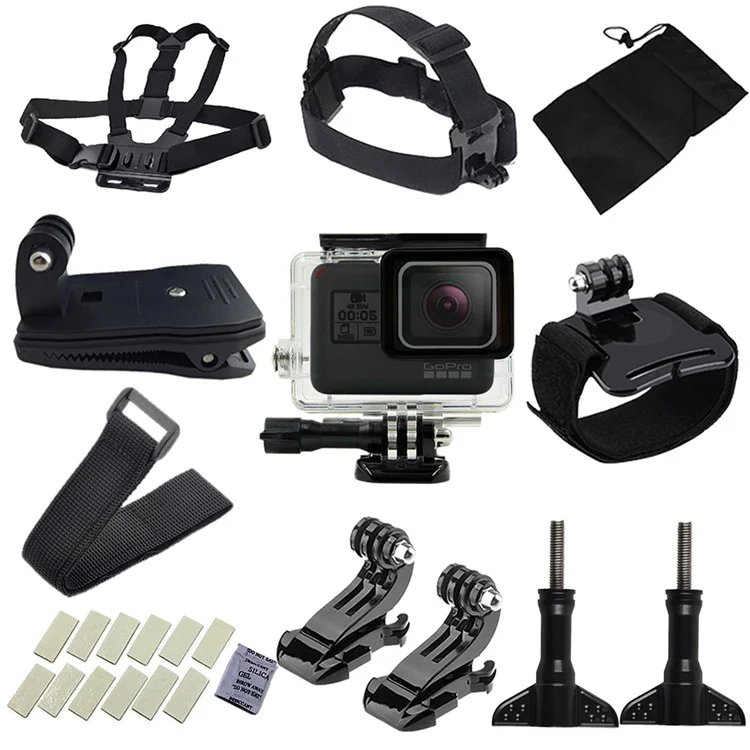 26 in 1 Gopro Accessories Kit with Waterproof Case, Chest Belt, Headstrap for GoPro Hero5 Black / Hero6 Black