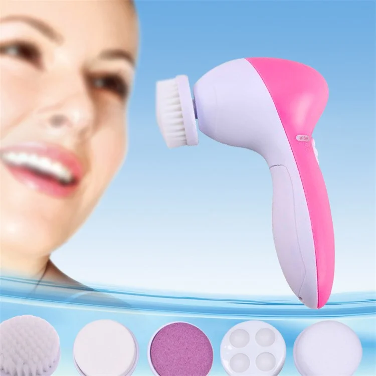 5 in 1 Electric Facial Cleanser Massager for Women Beauty