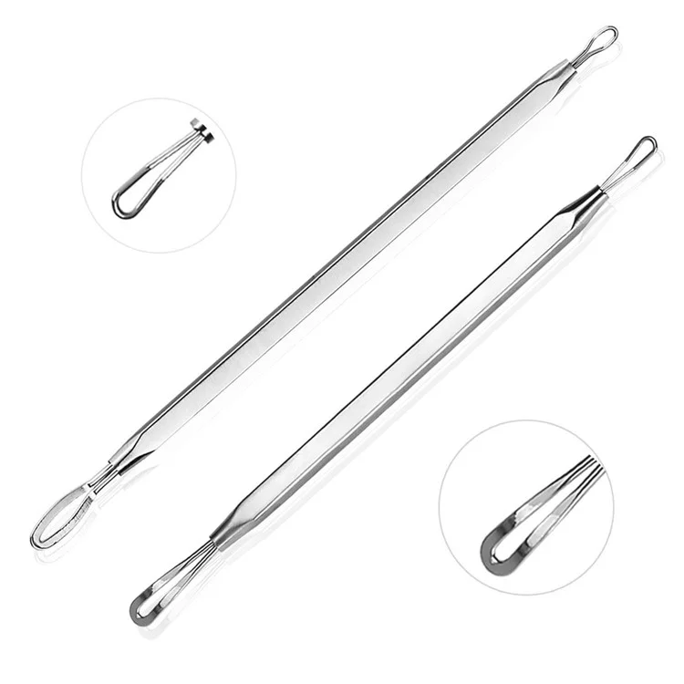 5Pcs/Set Blackhead Remover Pimple Popper Tool Kit Professional Stainless Steel Pimples Comedone Extractor Removal Tool