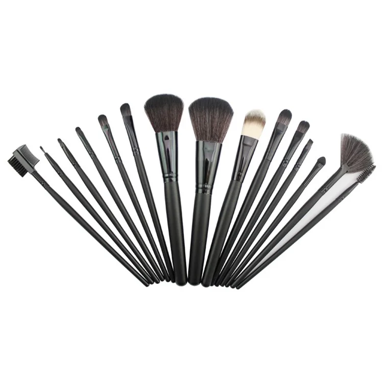 15Pcs/Set Professional Cosmetic Brush Set Make-up Soft Tool Kit