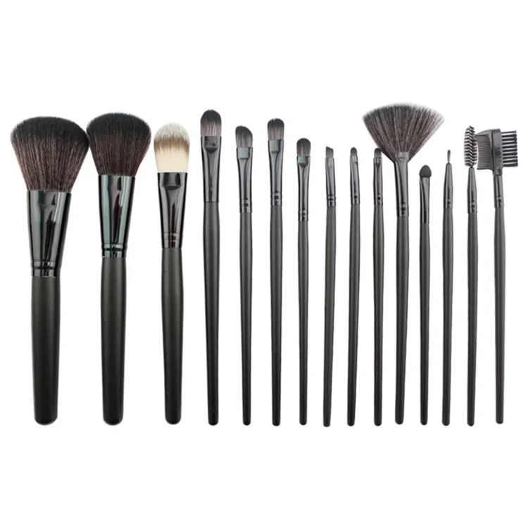 15Pcs/Set Professional Cosmetic Brush Set Make-up Soft Tool Kit
