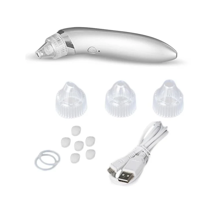 Blackhead Removal Electric Facial Pore Cleaner Cleanser Comedo Remover Vacuum Extraction - White
