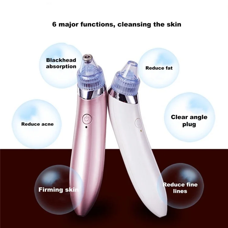 Blackhead Removal Electric Facial Pore Cleaner Cleanser Comedo Remover Vacuum Extraction - White