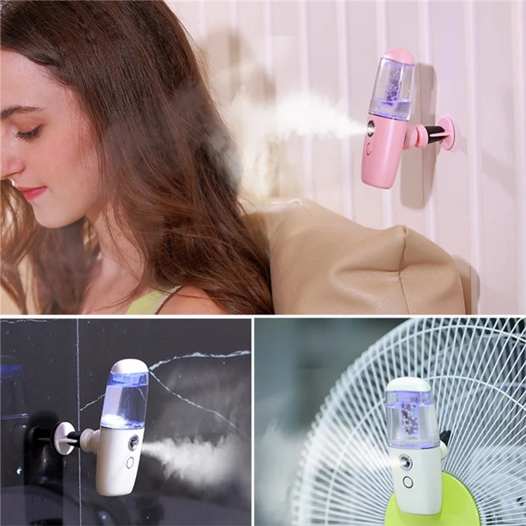 Portable Car Mini Humidifier Negative Ions Air Purifier USB Powered Diffuser Freshener - Apricot