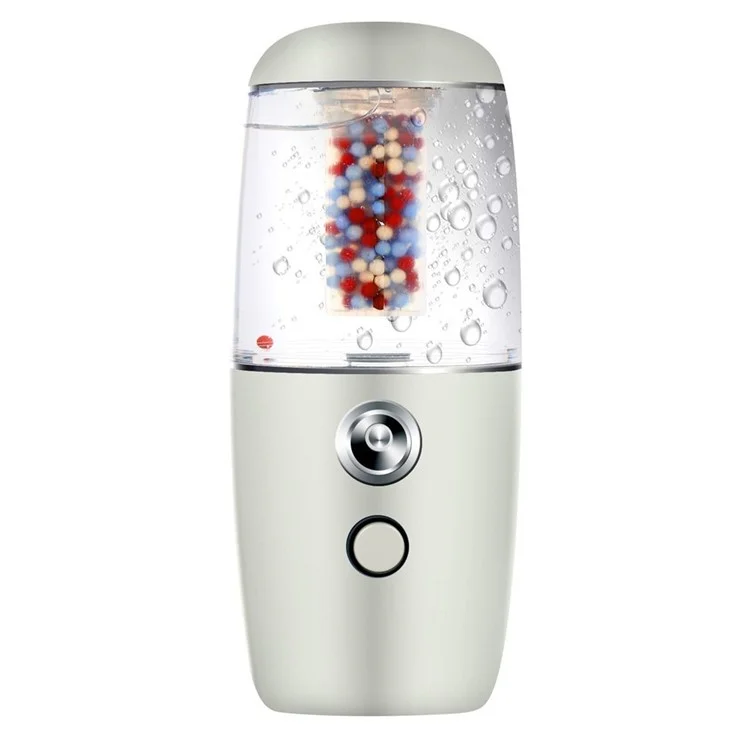 Portable Car Mini Humidifier Negative Ions Air Purifier USB Powered Diffuser Freshener - Apricot