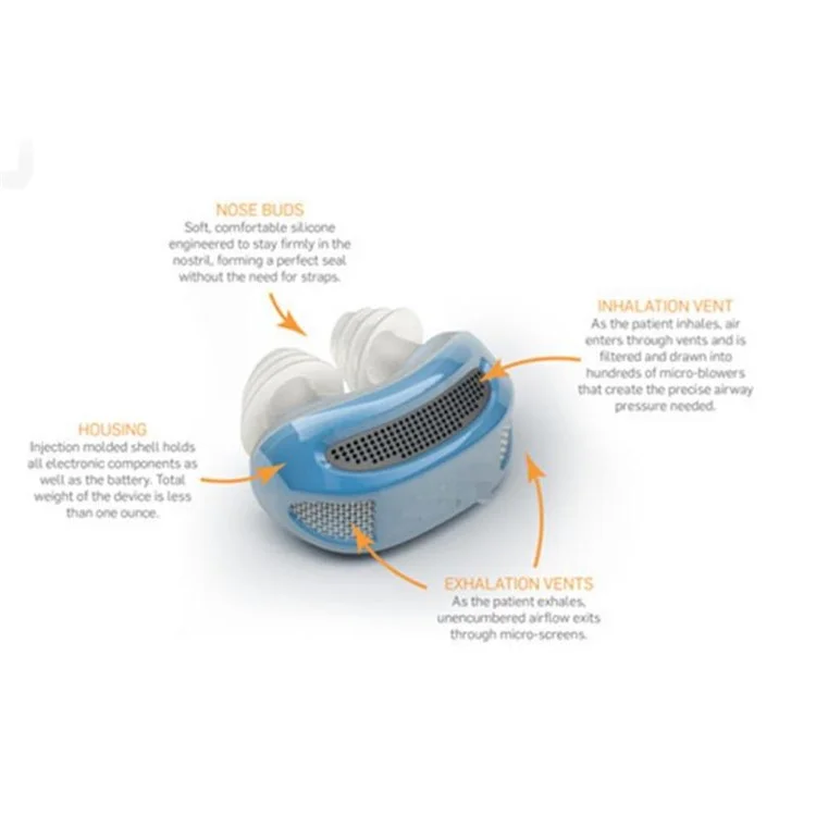 New Anti Stop Snoring Snore Free Silicone Snore Stopper Sleep Device - Blue