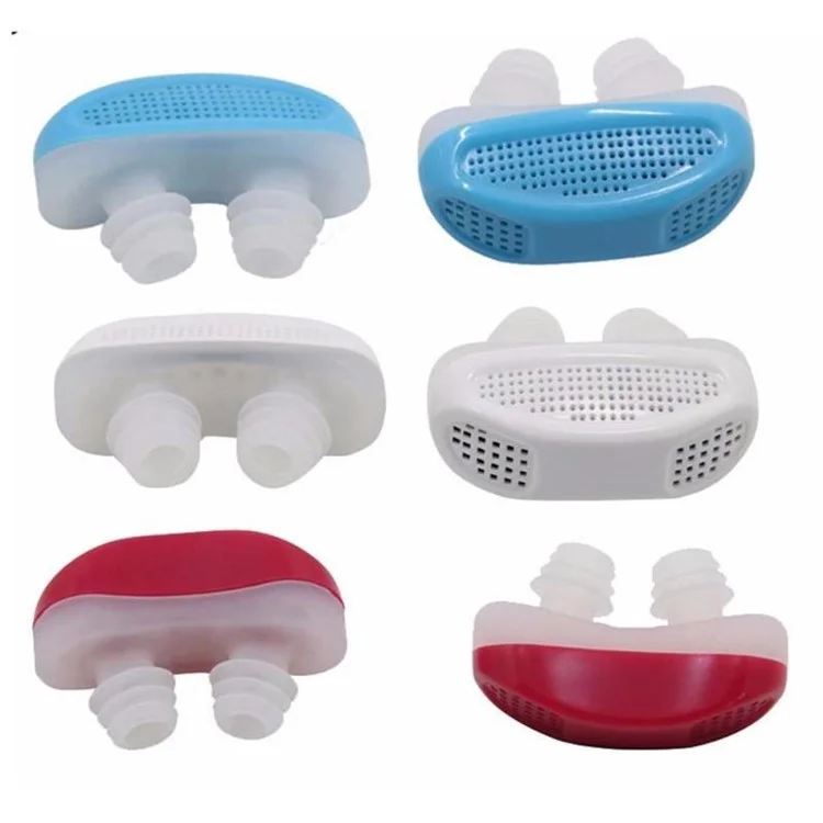 New Anti Stop Snoring Snore Free Silicone Snore Stopper Sleep Device - Blue