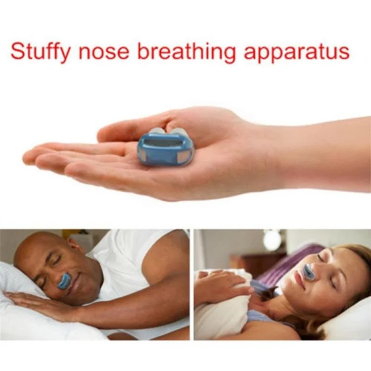 New Anti Stop Snoring Snore Free Silicone Snore Stopper Sleep Device - Blue