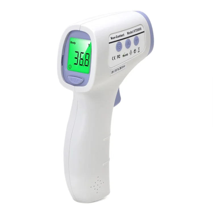 HTD8808 LCD Digital Non-Contact IR Infrared Laser Forehead Thermometer Gun