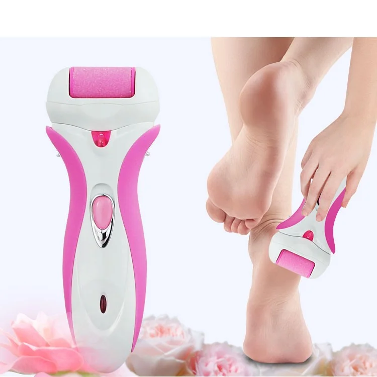 4-in-1 Rechargeable Cordless Electric Shaver Hair Removal Epilator Foot Callus Remover - Pink / EU Plug