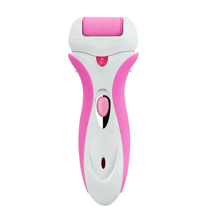 4-in-1 Rechargeable Cordless Electric Shaver Hair Removal Epilator Foot Callus Remover - Pink / EU Plug