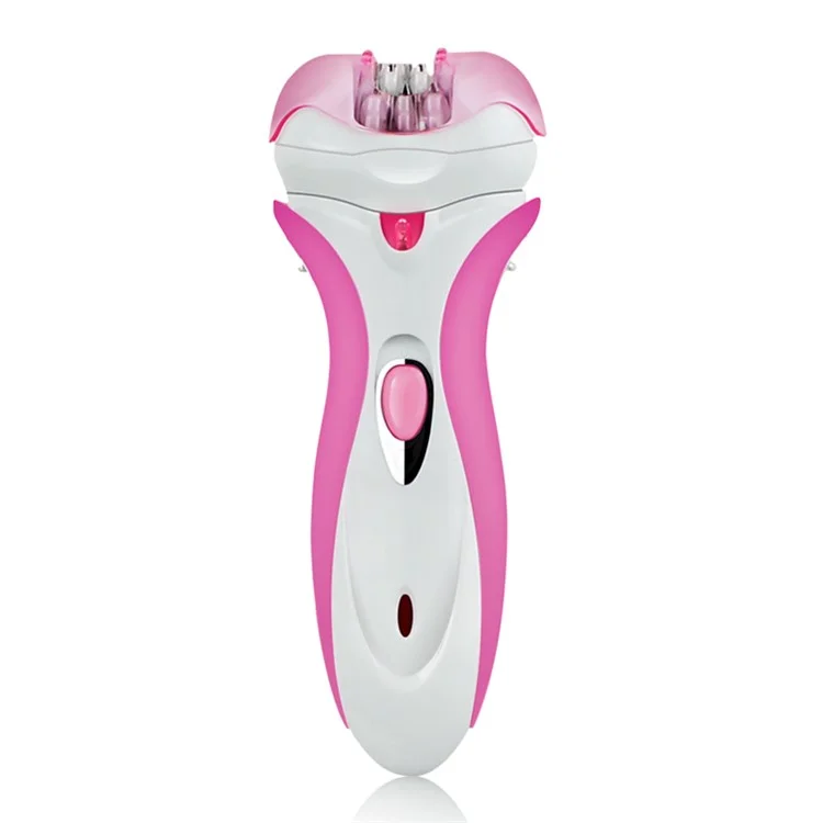 4-in-1 Rechargeable Cordless Electric Shaver Hair Removal Epilator Foot Callus Remover - Pink / EU Plug