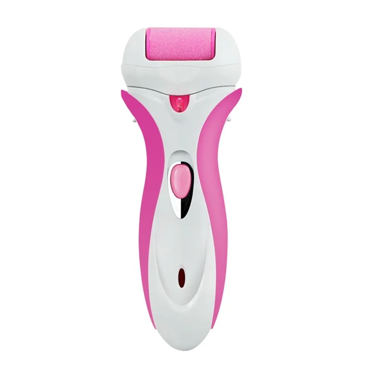 4-in-1 Rechargeable Cordless Electric Shaver Hair Removal Epilator Foot Callus Remover - Pink / EU Plug