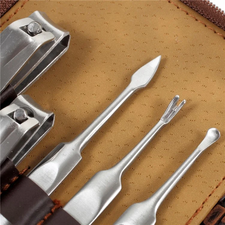 9-in-1 Premium Smiling Nail Clippers Scissors Dead Skin Plier Beautify Manicure Tool Set