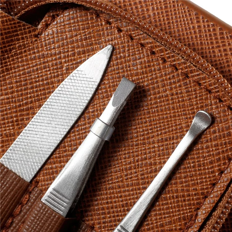 6 in 1 Manicure Set Scissor Tweezer Knife Ear Pick Utility Nail Clipper Grooming Kit