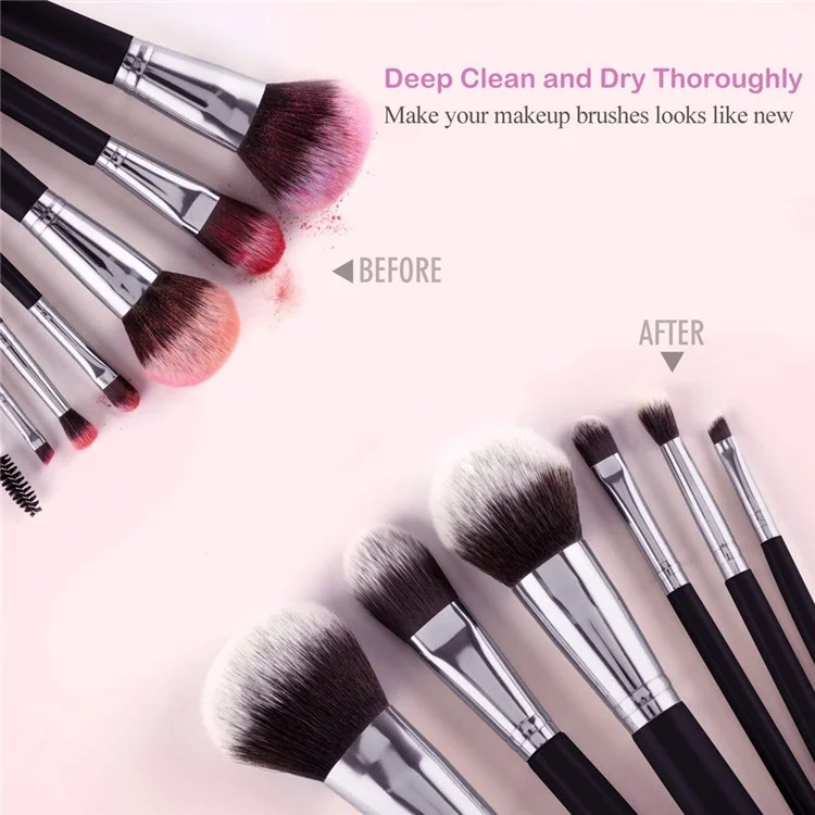 Three-mode Adjustable Rechargeable Makeup Brush Dryer Cleaner - Rose Gold