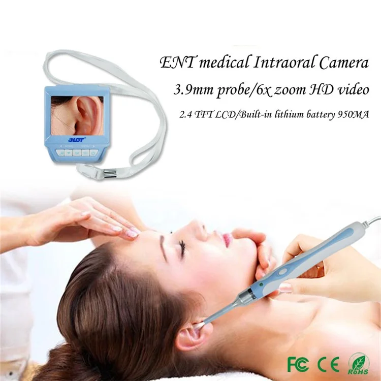 2.4 inch Display Otoscope Speculum Medical ENT Endoscope Microscope Magnifying Glass HOT HT-66B