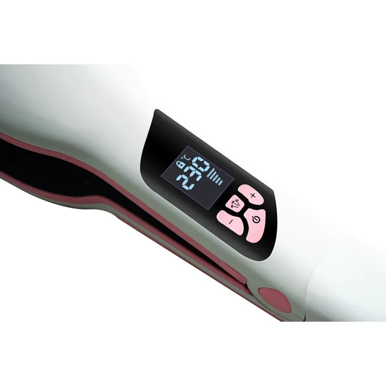 110V-240V Anion Moist Massager Comb Brush Electric LCD Display Sprayer Steam Hair Straightener - AU Plug