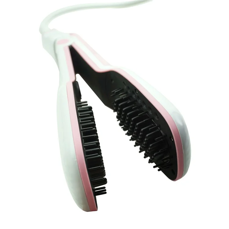 110V-240V Anion Moist Massager Comb Brush Electric LCD Display Sprayer Steam Hair Straightener - AU Plug