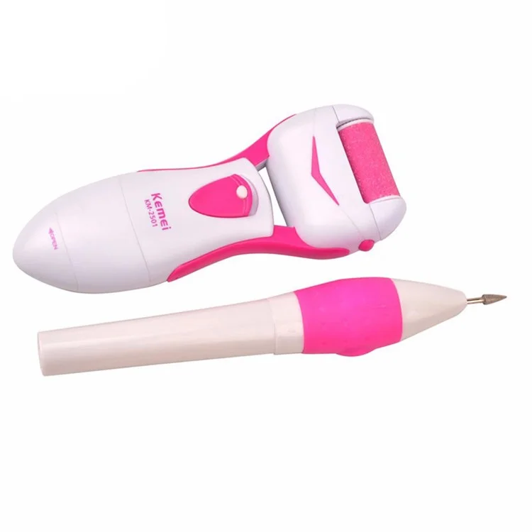 KM-2501 Foot Care Hard Dry Skin Remover Callus Electric Pedicure Drill File Tool Kit Set