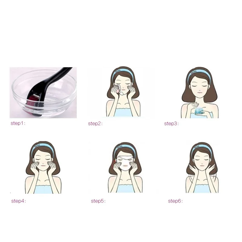 540 Micro Needles Titanium Microneedle Derma Roller Needle Skin Care - Purple / 0.5mm