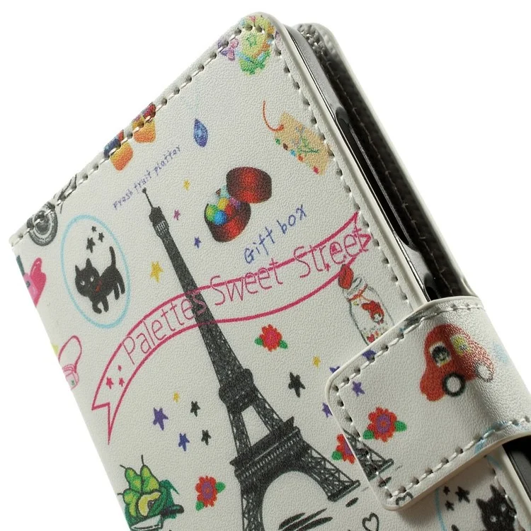 Eiffel Tower for Microsoft Lumia 535 / 535 Dual SIM Leather Wallet Case w/ Stand