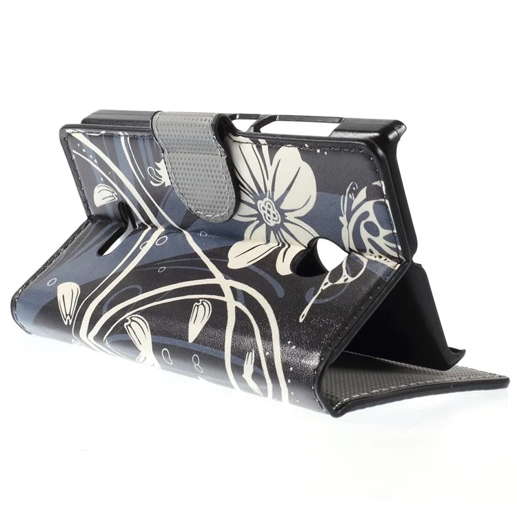Elegant Flowers Leather Case for Microsoft Lumia 532 / 532 Dual SIM