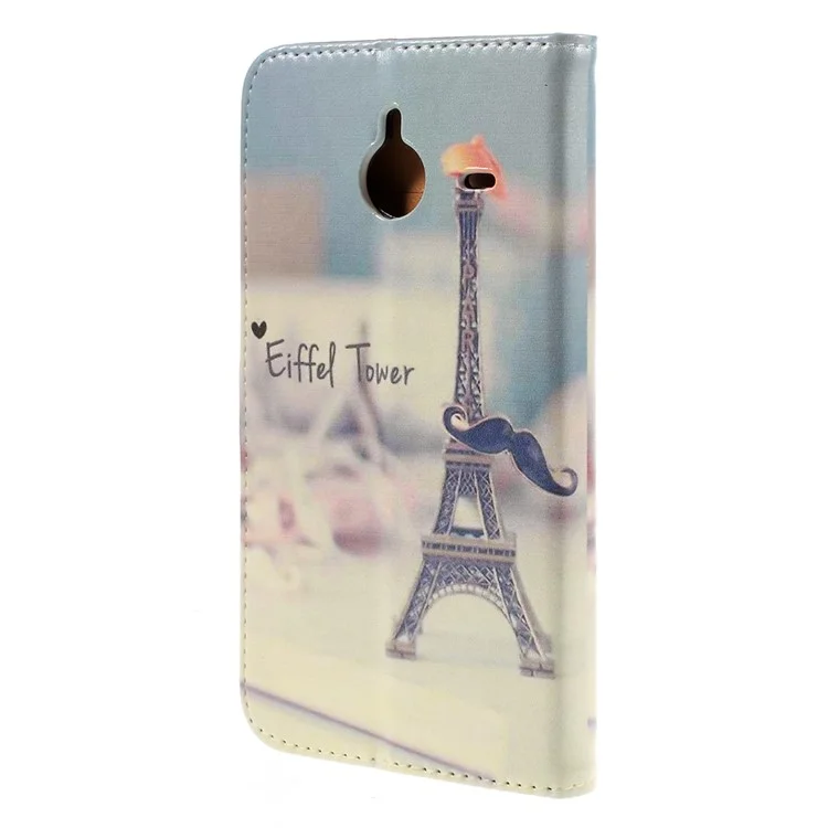 Wallet Leather Stand Case Cover for Microsoft Lumia 640 XL / Dual SIM - Eiffel Tower
