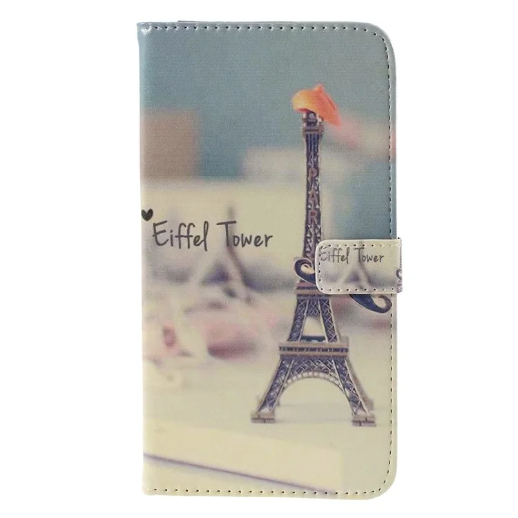Wallet Leather Stand Case Cover for Microsoft Lumia 640 XL / Dual SIM - Eiffel Tower