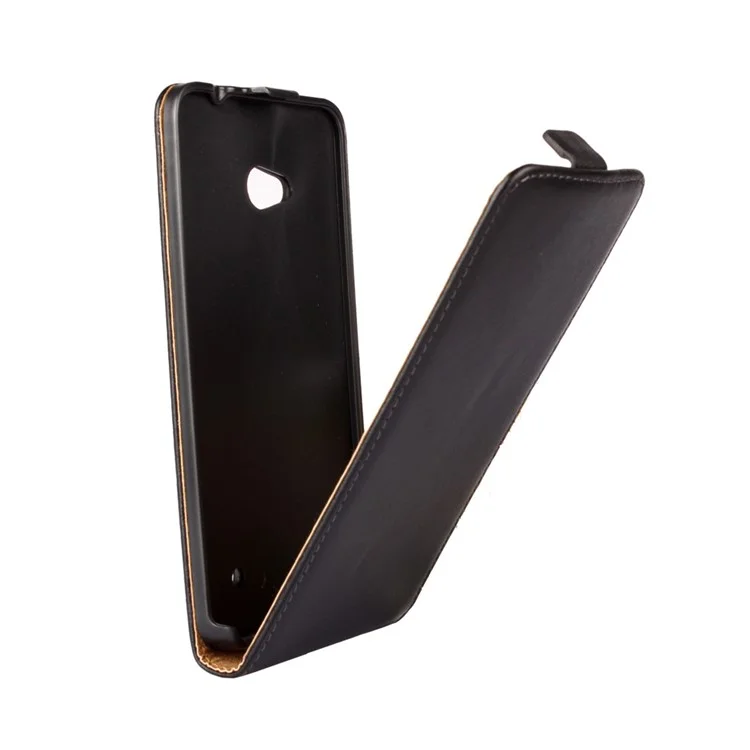 Vertical Genuine Split Leather Case for Microsoft Lumia 640 Dual Sim / 640 LTE - Black