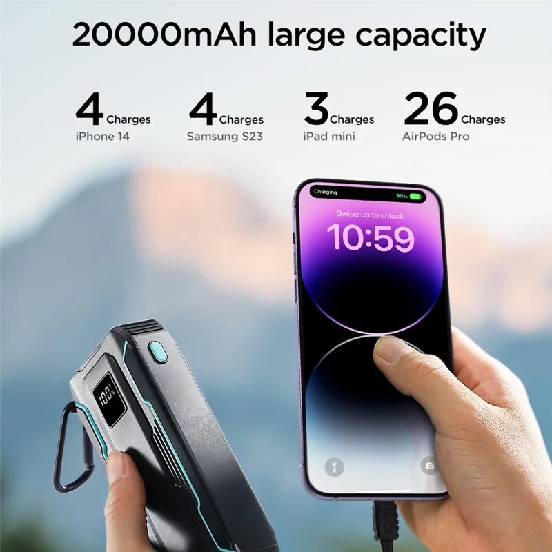 Joyroom JR-L018 Power Bank 20000mah 22,5 вт - Черный