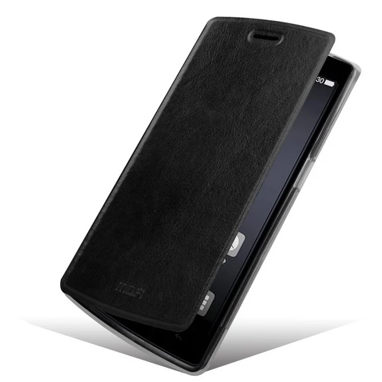 Mofi OEM Rui Series Flip Leather Case with Stand for Oneplus One A0001 - Black