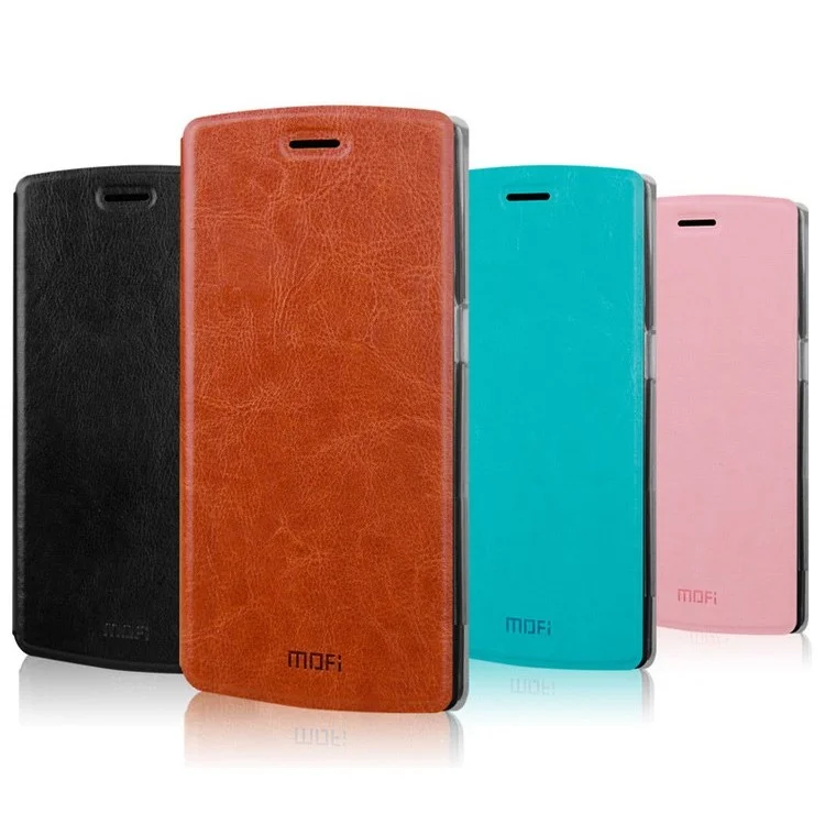 Mofi OEM Rui Series Flip Leather Case with Stand for Oneplus One A0001 - Black