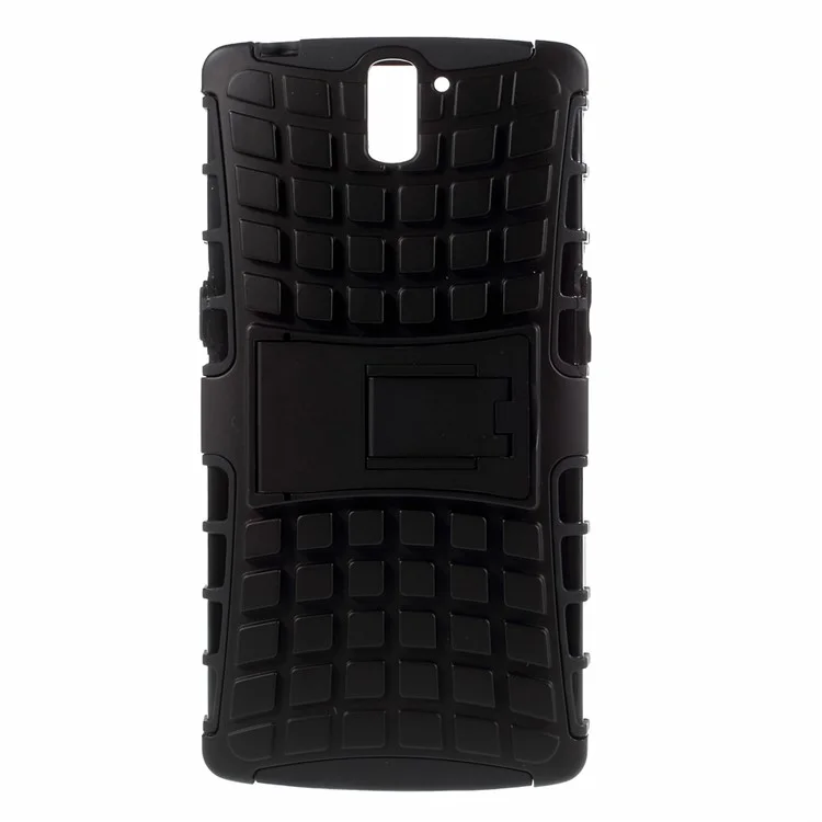 2 in 1 PC and TPU Hybrid Case for One Plus One A0001 with Kickstand - Black
