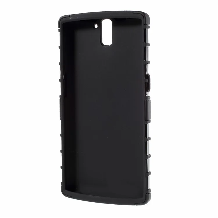 2 in 1 PC and TPU Hybrid Case for One Plus One A0001 with Kickstand - Black