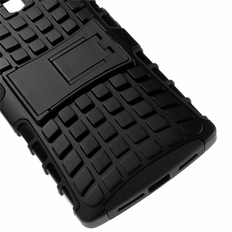 2 in 1 PC and TPU Hybrid Case for One Plus One A0001 with Kickstand - Black