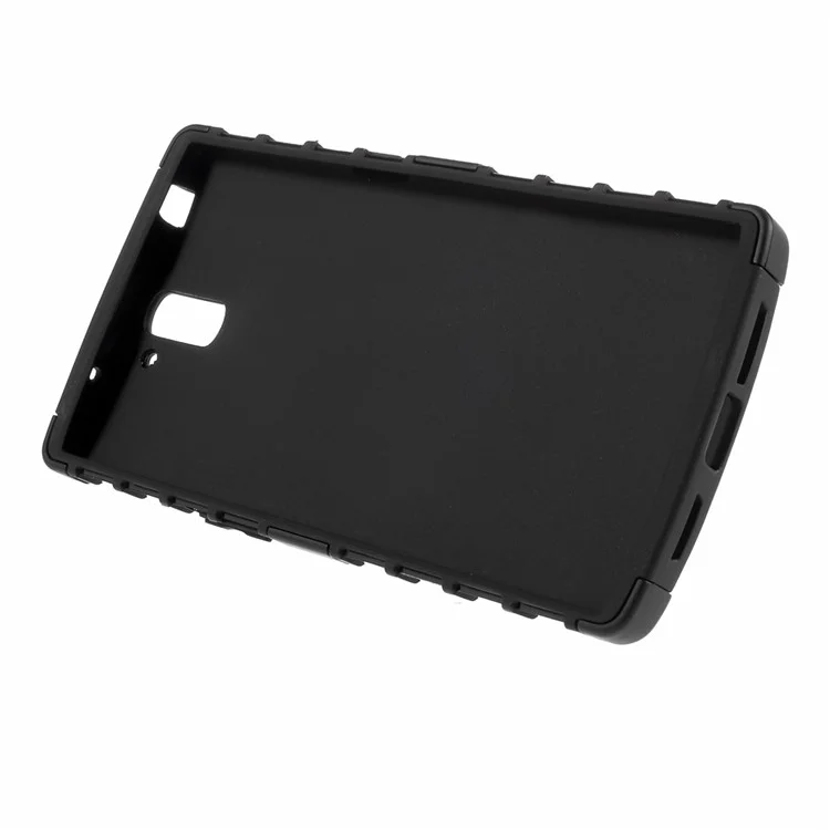 2 in 1 PC and TPU Hybrid Case for One Plus One A0001 with Kickstand - Black