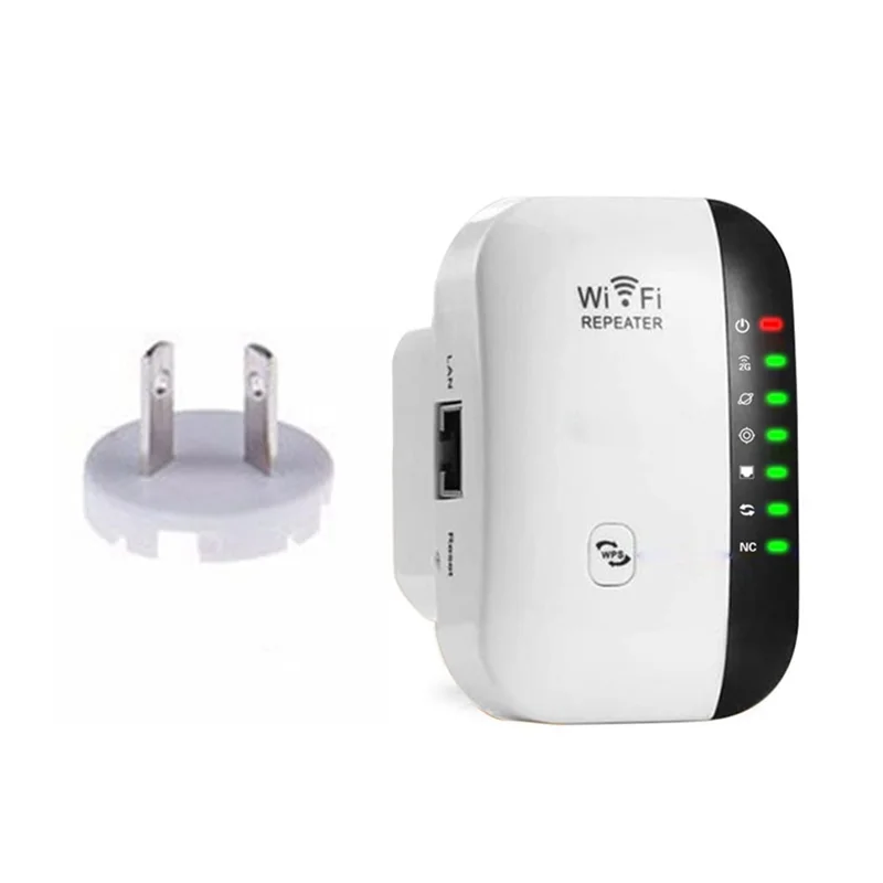 Wireless WiFi Repeater WiFi Range Extender Router Wi-Fi Signal Amplifier 2.4G 300Mbps WiFi Booster - AU Plug